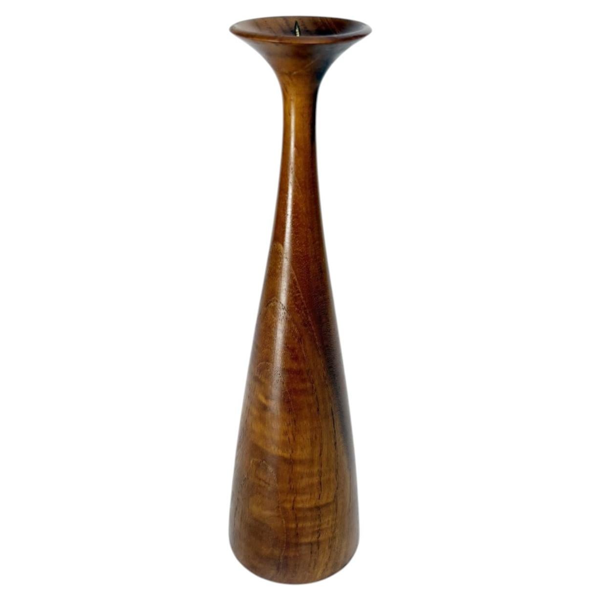 Teak wood candlestick, Scandinavian, 1960