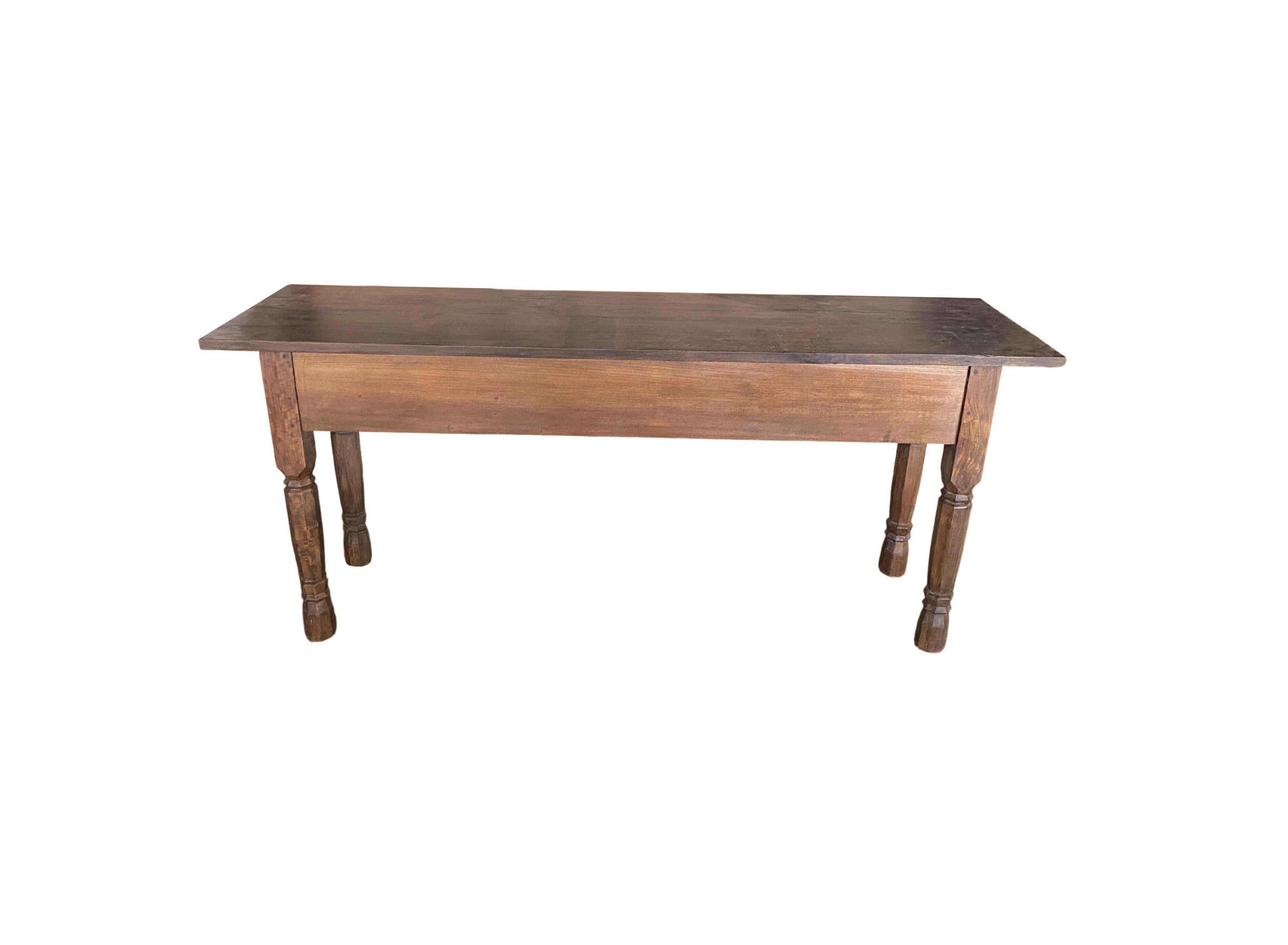 teak wood entry table