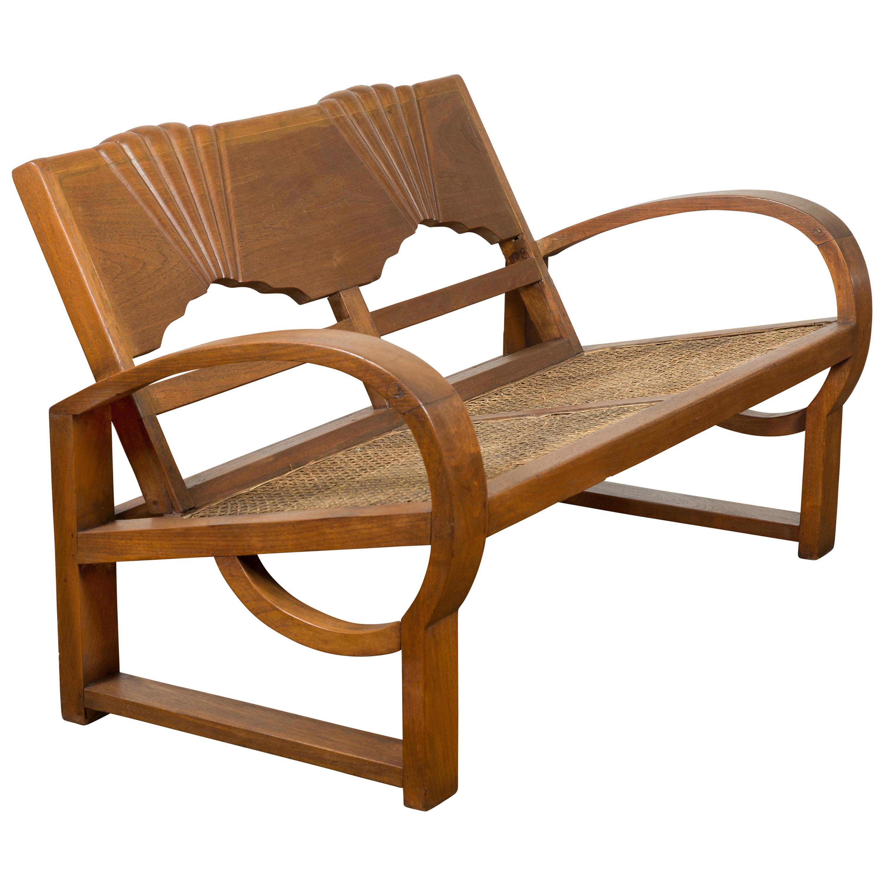 Elm Wood Bench at 1stDibs