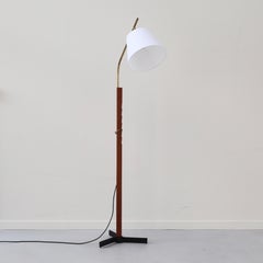 Teak Wood Floor Lamp by Svend Aage Holm Sorensen, 1960s, Denmark