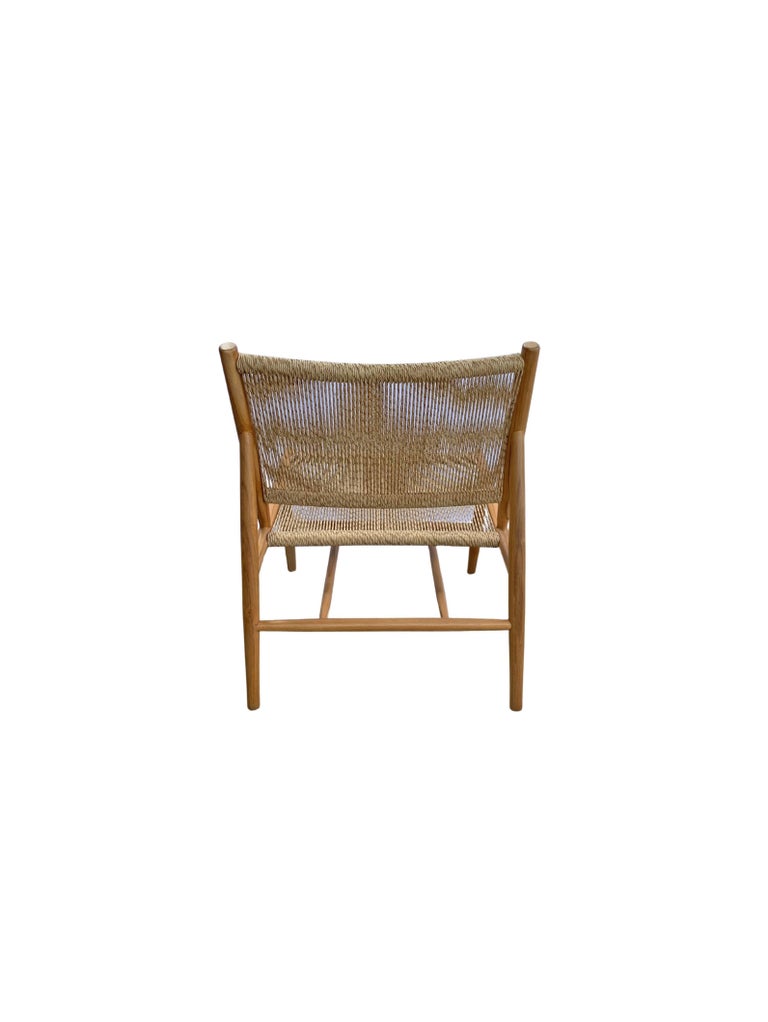 Teak Wood Framed Lounge Chair For Sale at 1stDibs