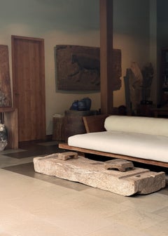 Teak Wood Java Rice Mortar Table c. 1900