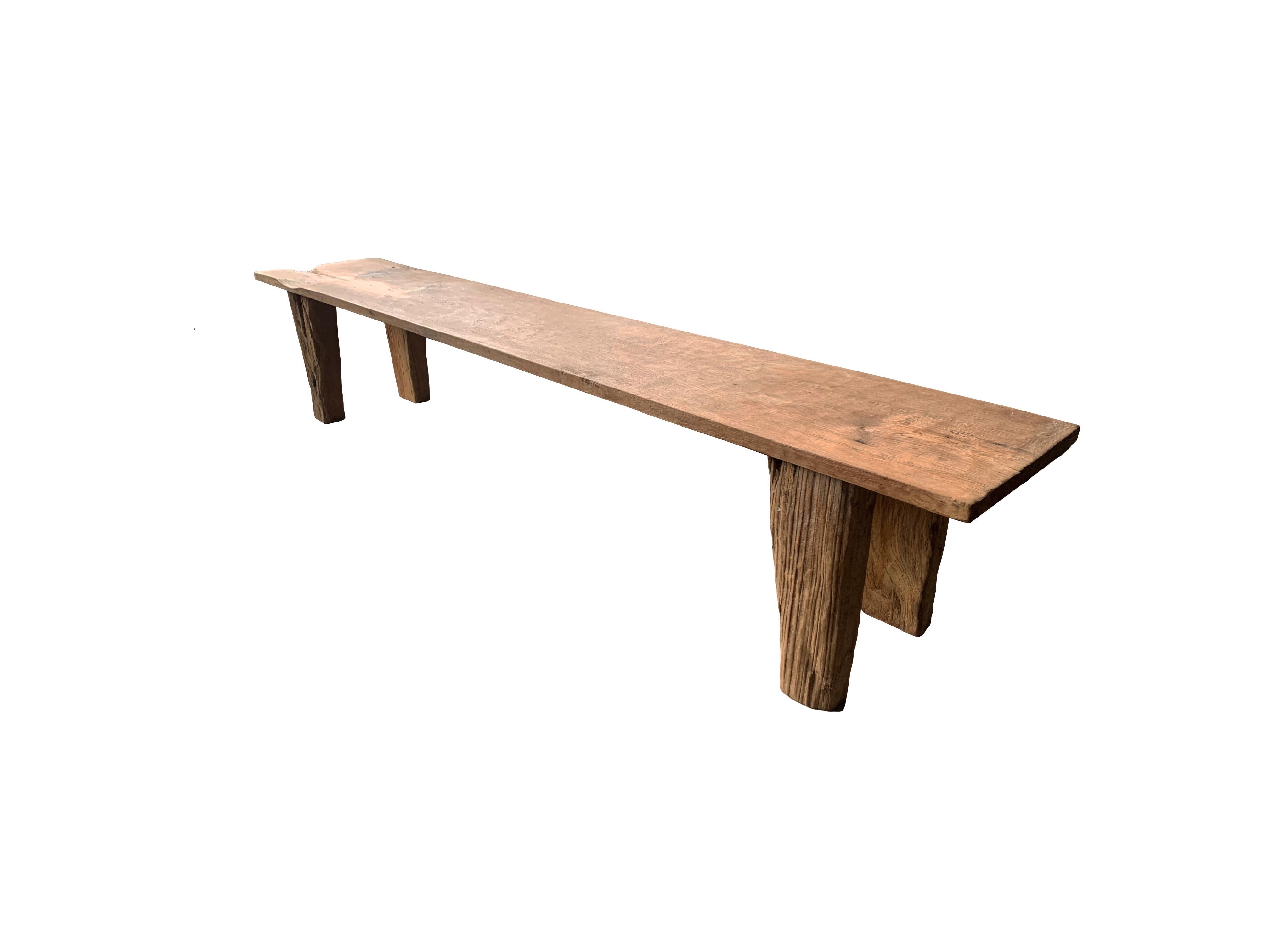 long wooden benches