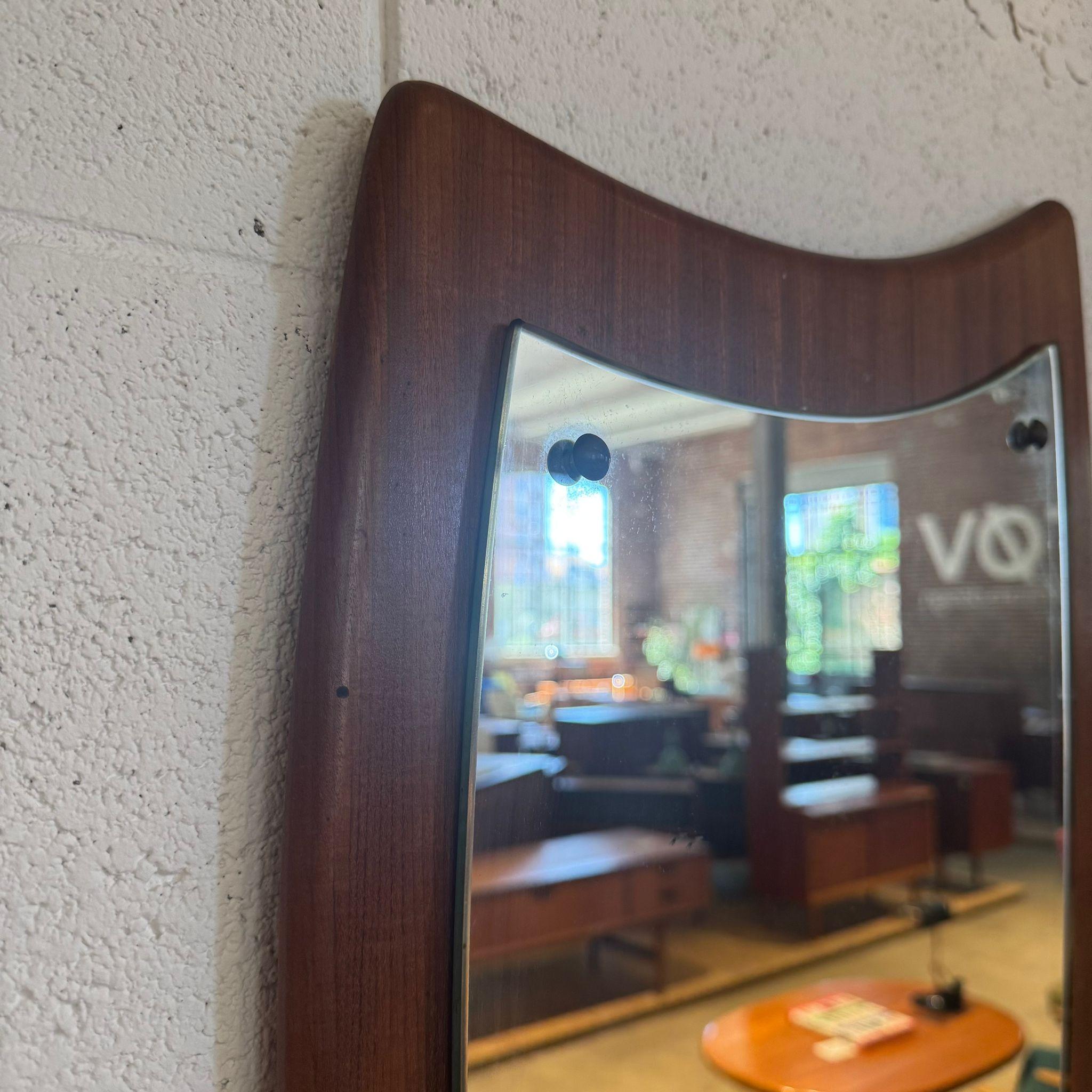 Teak wood mirror, Denmark 1960 Bon état - En vente à Torino, IT