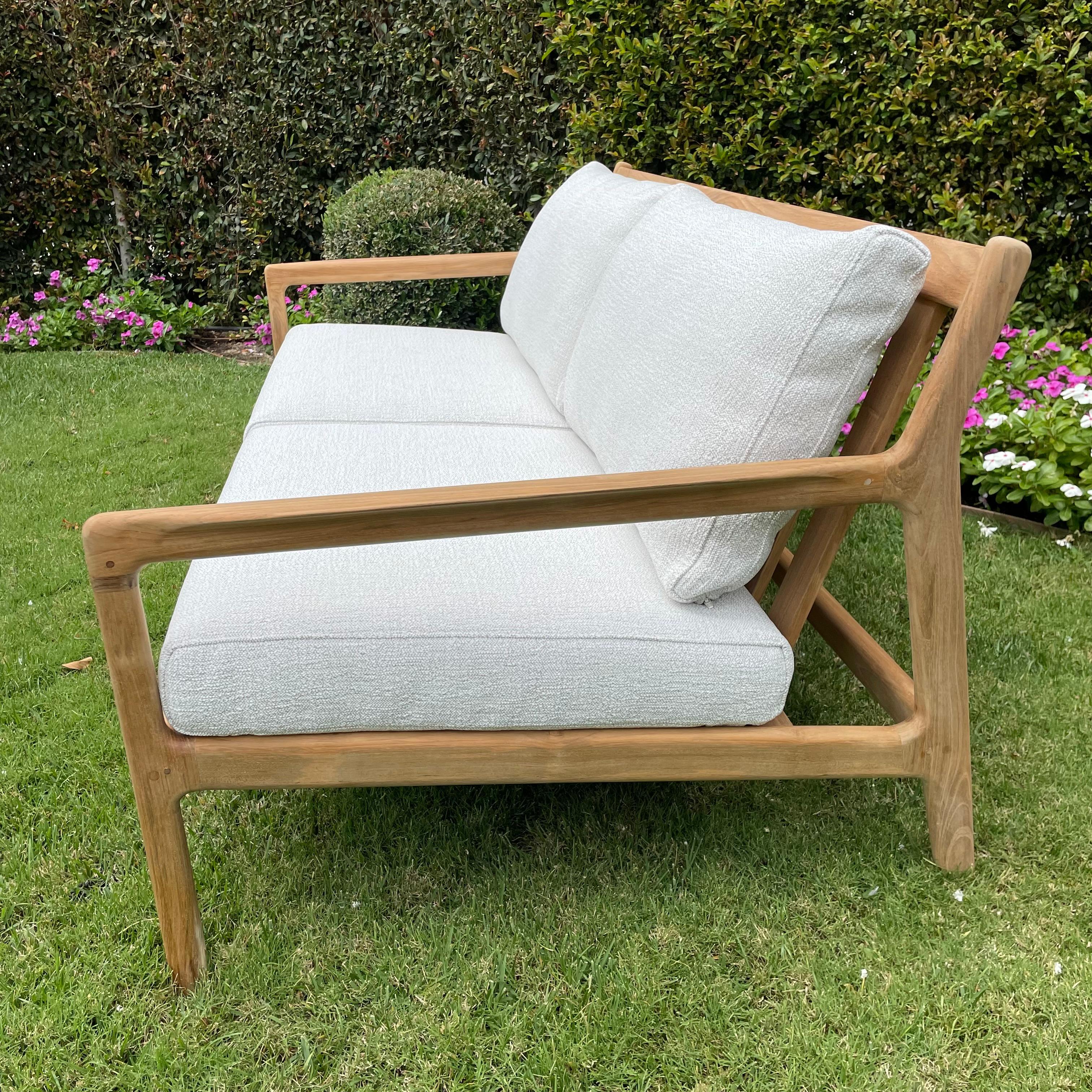 modern teak outdoor sofa
