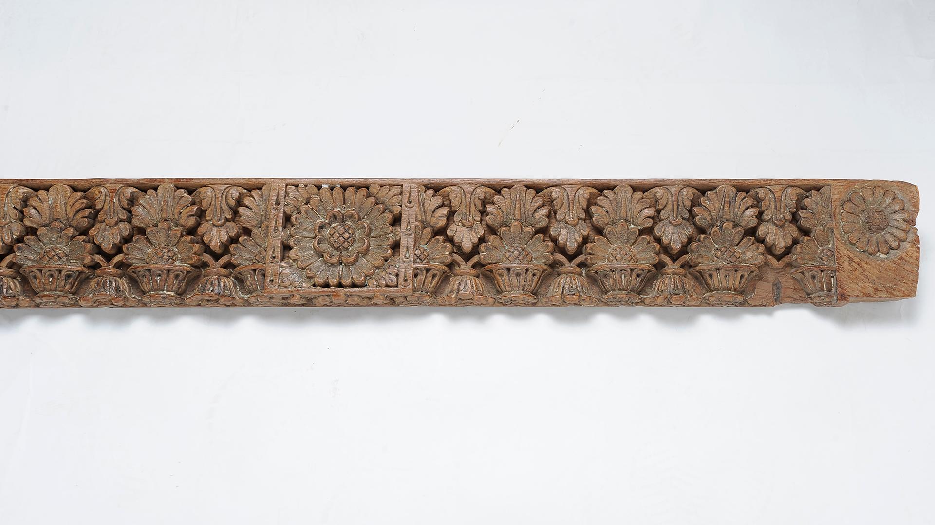 Hand-Crafted Antique Wood Panel from Kandahar For Sale