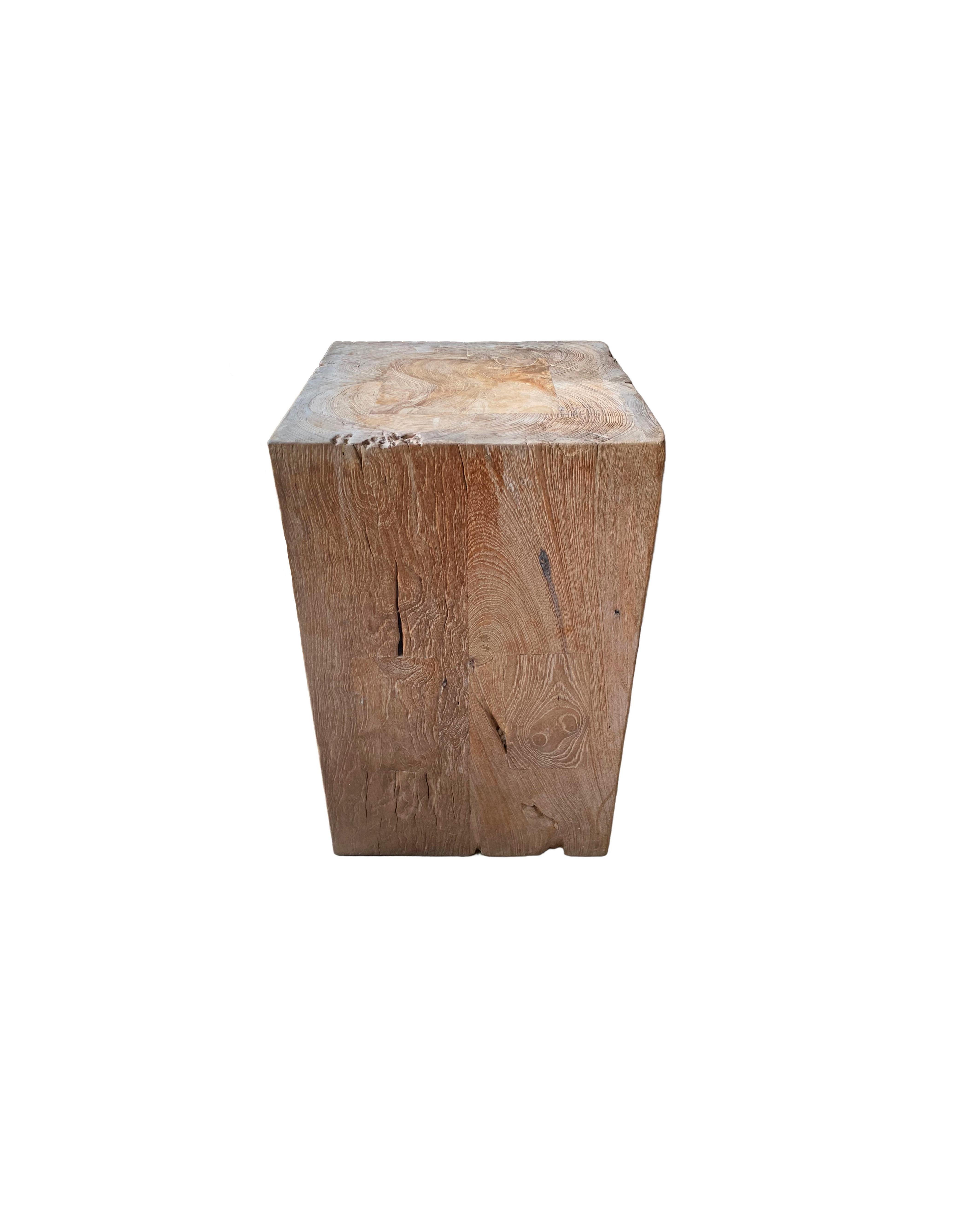 wood block pedestal