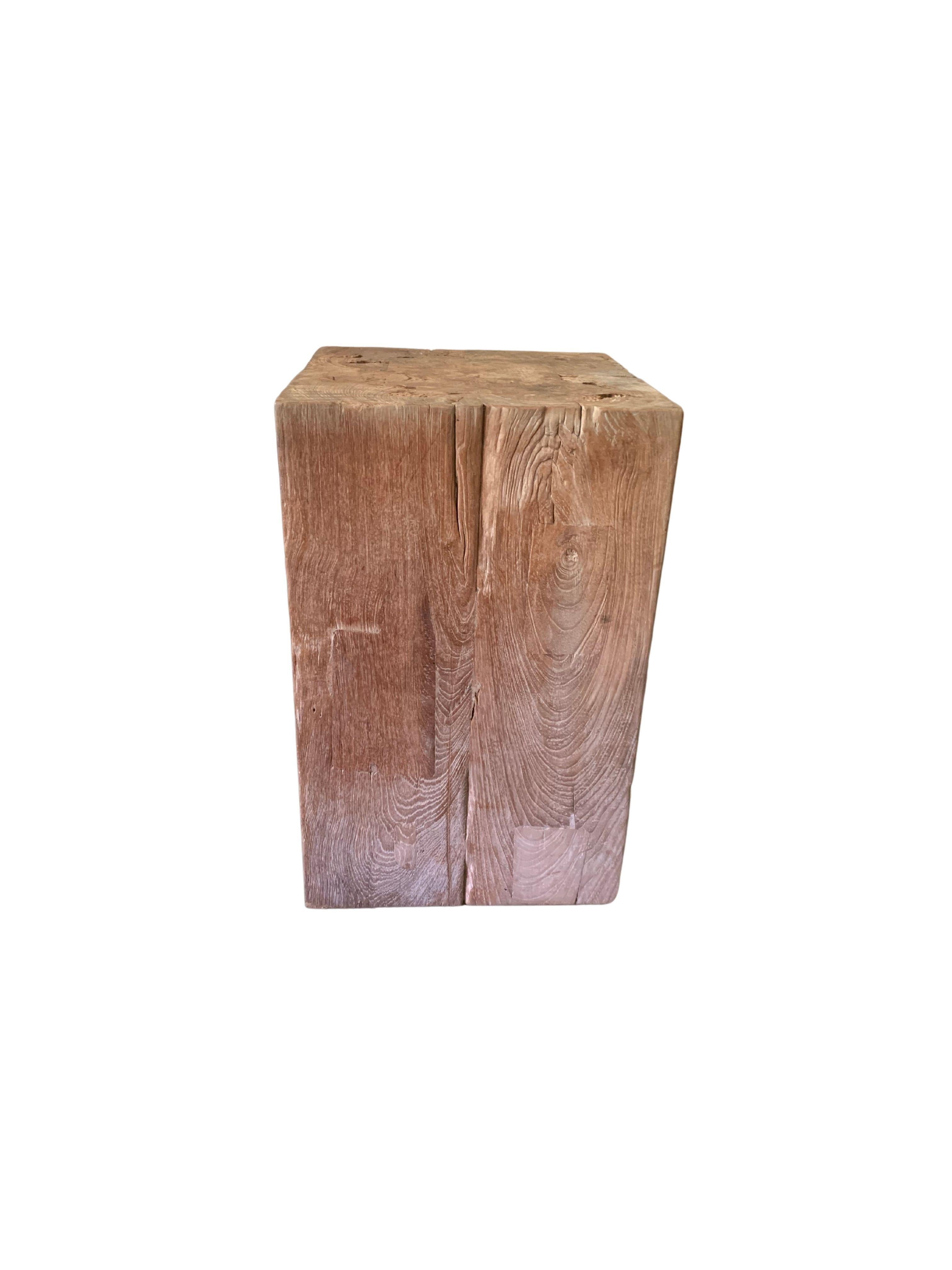 Qing Teak Wood Pedestal Crafted in Java, Indonesia