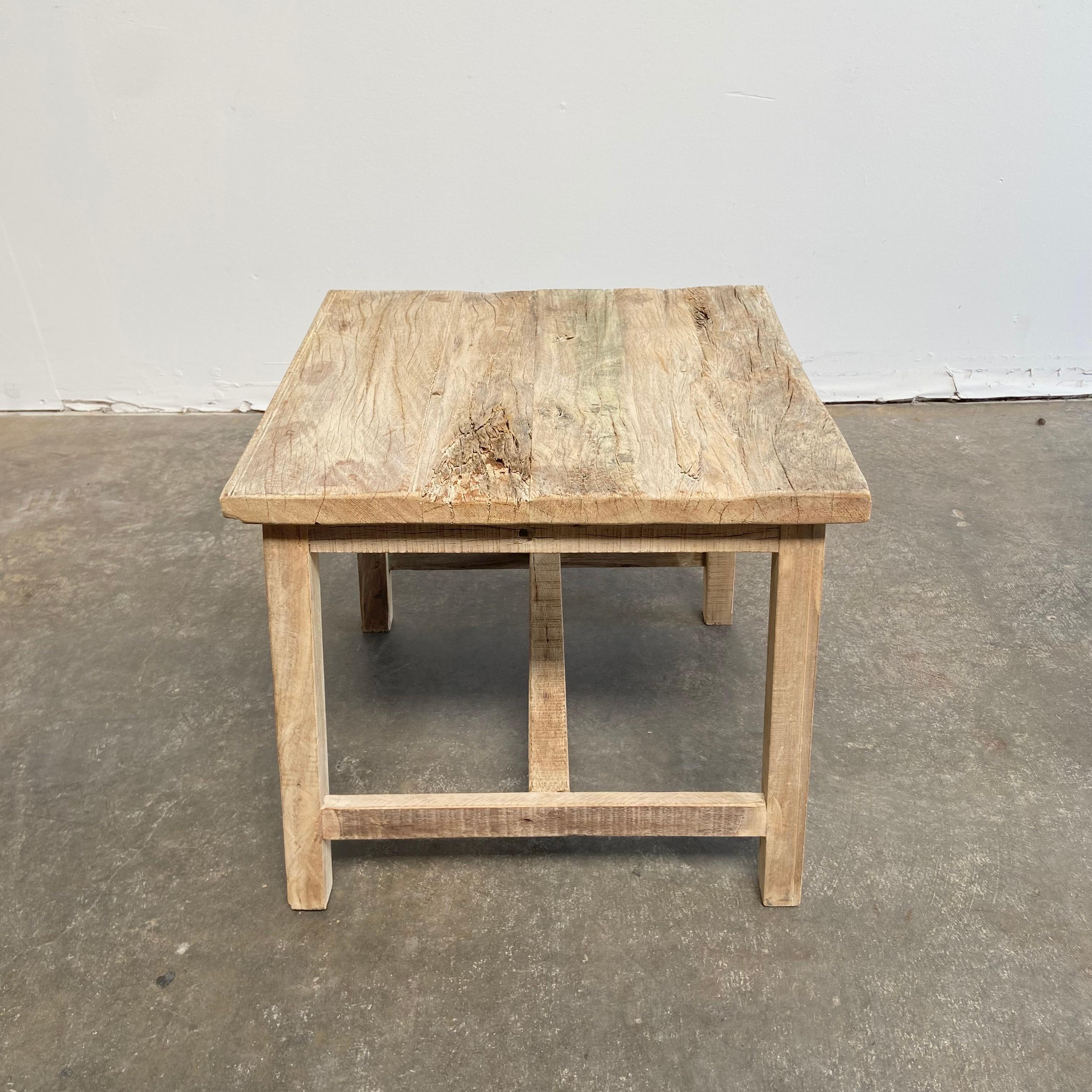 20th Century Teak Wood Rustic Side Table