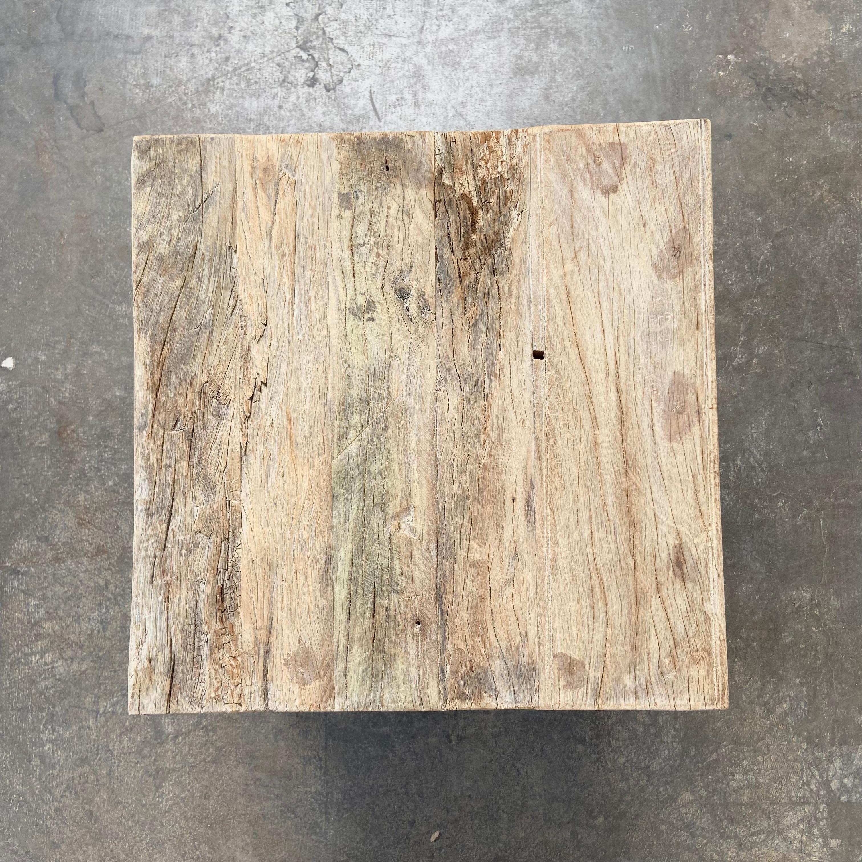 Teak Wood Rustic Side Table 2