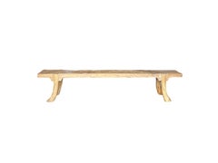 Teak Wood Sculptural Bench Modern Organic