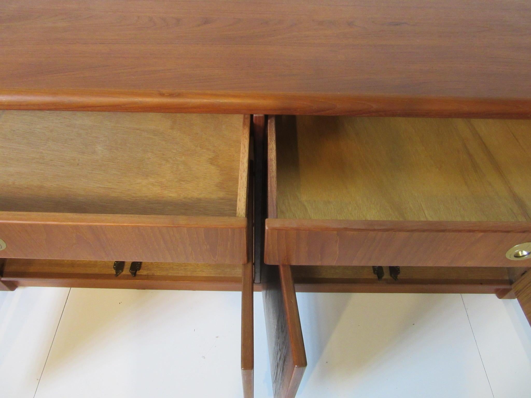 20th Century Teak Wood Server / Chest / Credenza in the Danish Style by D- Scan