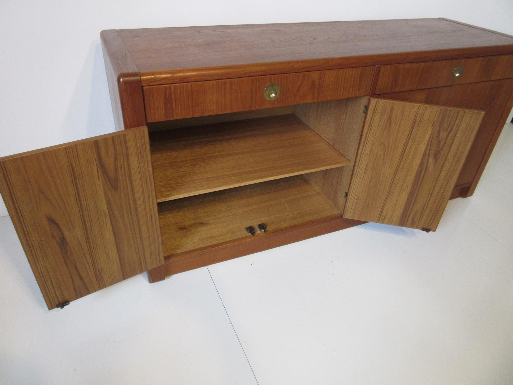 Teak Wood Server / Chest / Credenza in the Danish Style by D- Scan 1