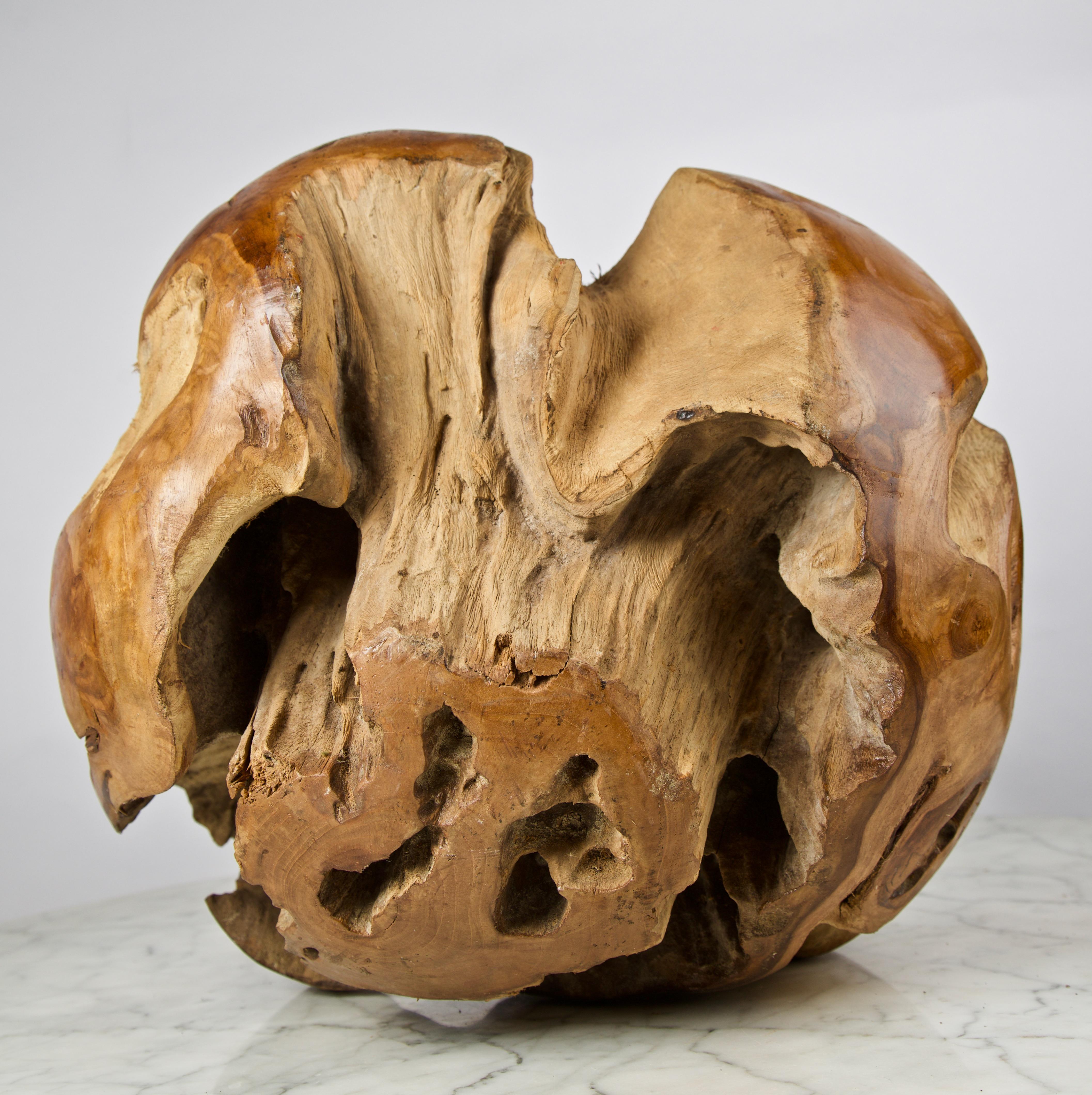 wood ball sculpture