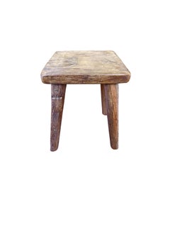 Tabouret en bois de teck, organique moderne