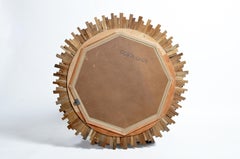Miroir Sunburst en bois de teck