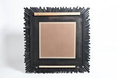 Teak Wood Sunburst Mirror