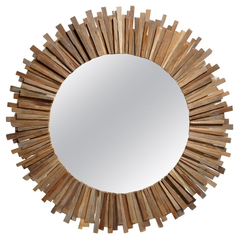 Starburst Mirror Wood, Wooden Starburst Mirror Target