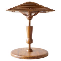 Teak Wood Table Lamp, Italy, 1970s