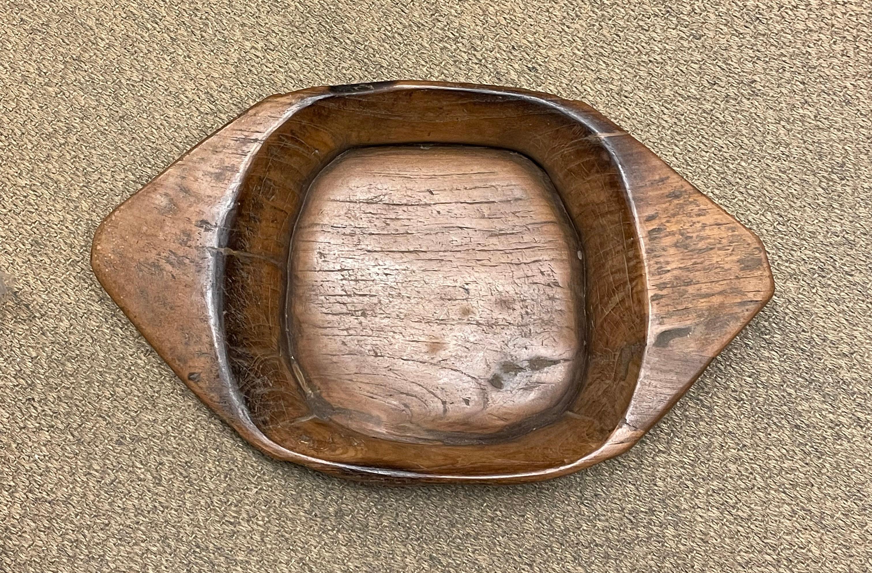 Chinese Teak Wood Two Handled Tray, China, 1950s For Sale