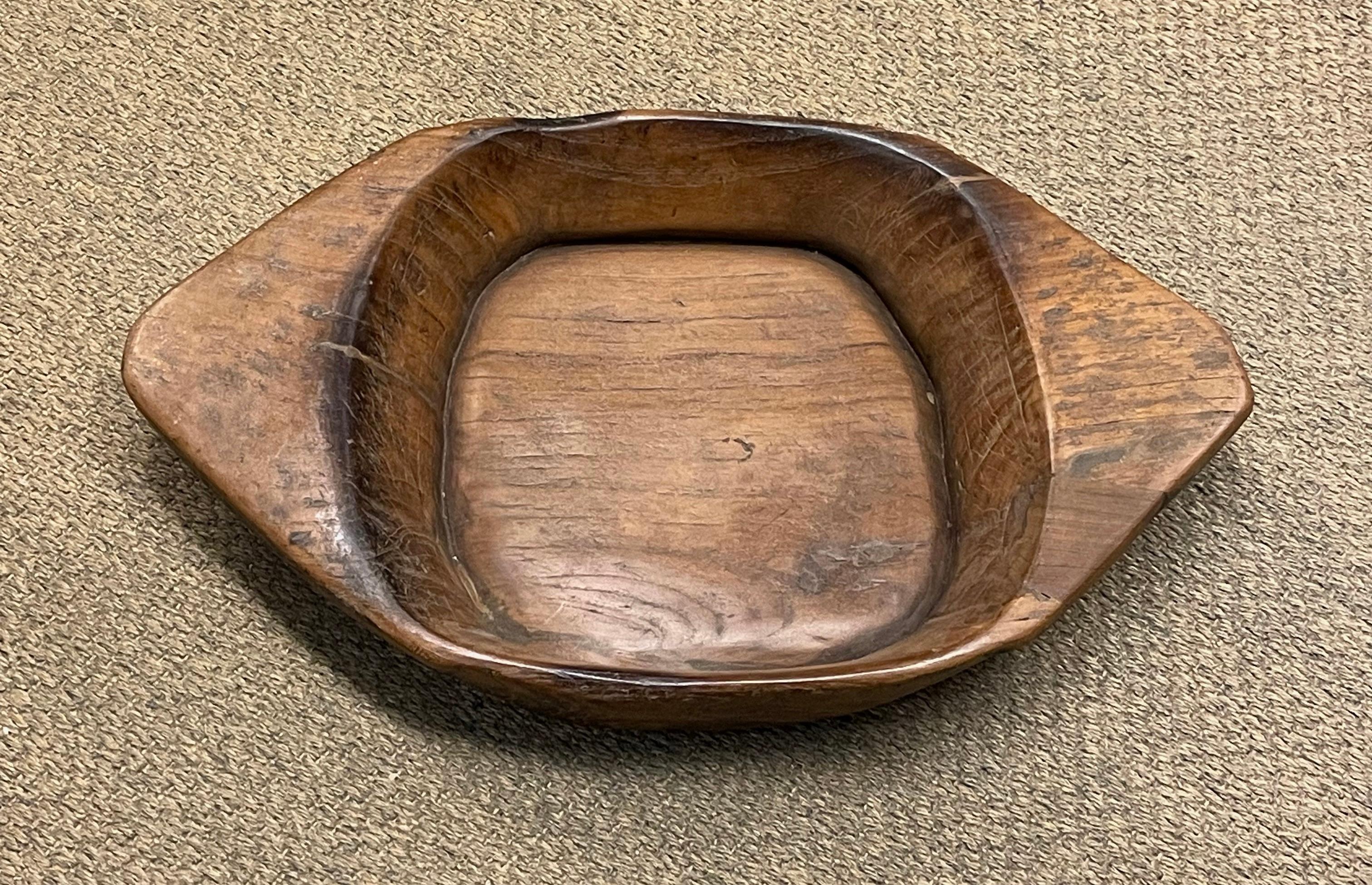 Teak Wood Two Handled Tray, China, 1950s In Good Condition For Sale In New York, NY