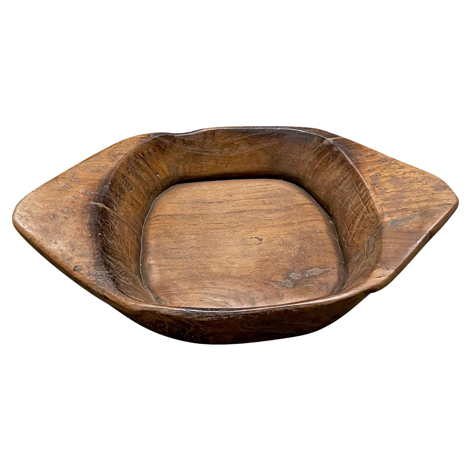 Teak Wood Two Handled Tray, China, 1950s For Sale