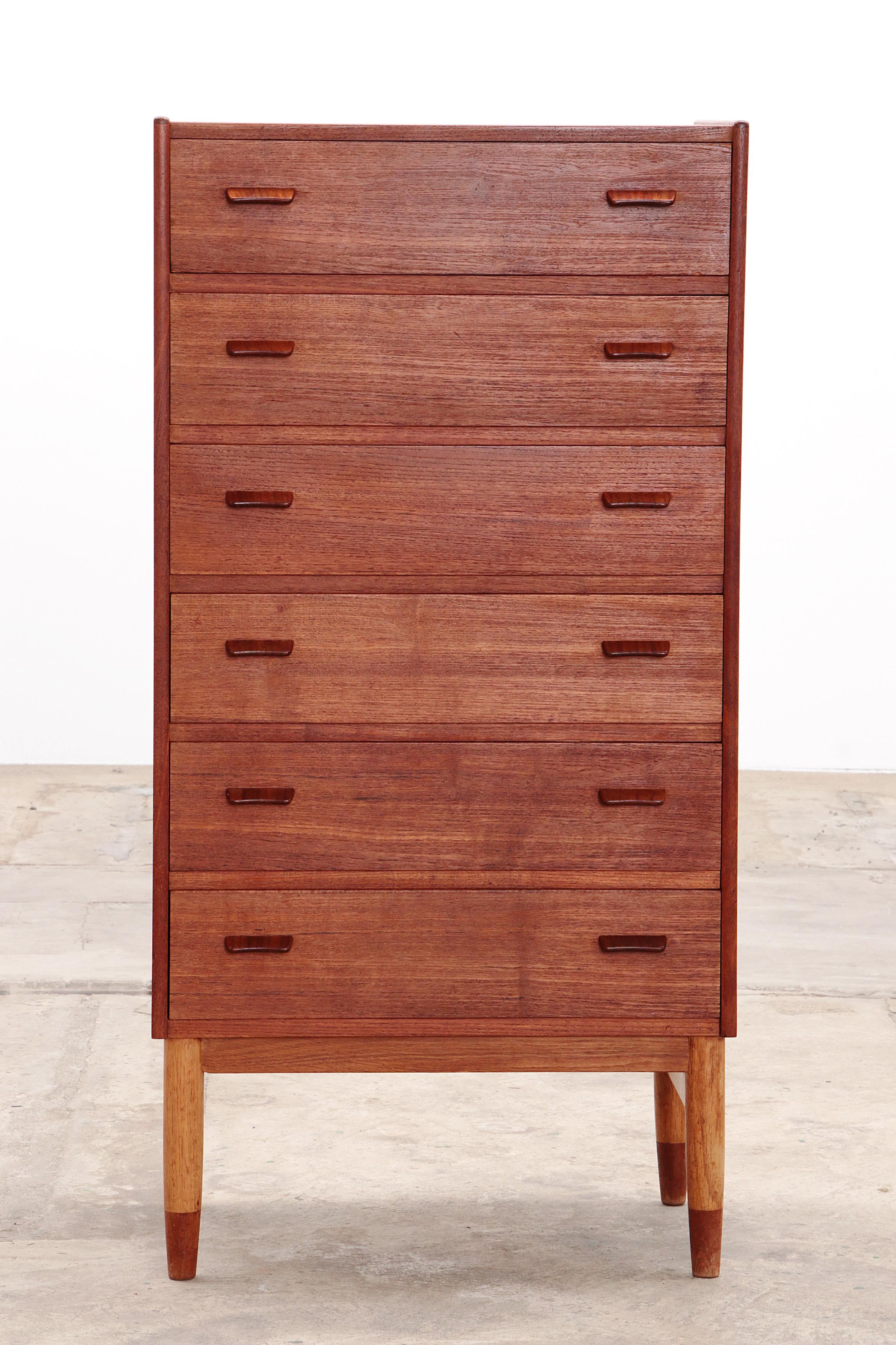 Danish Teak wooden chest of drawers by Poul Volther by Munch Mobler, Denmark For Sale