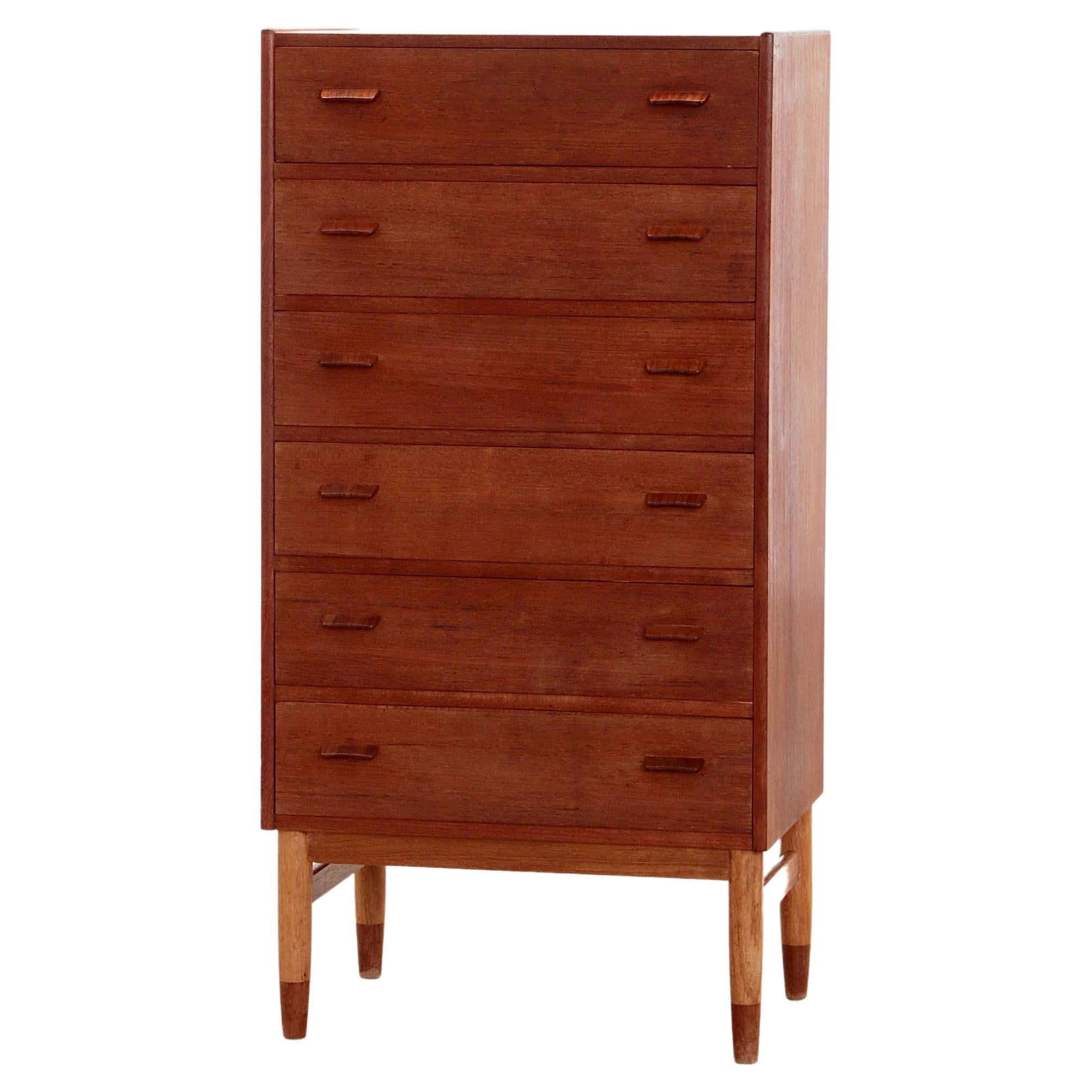 Teak wooden chest of drawers by Poul Volther by Munch Mobler, Denmark For Sale