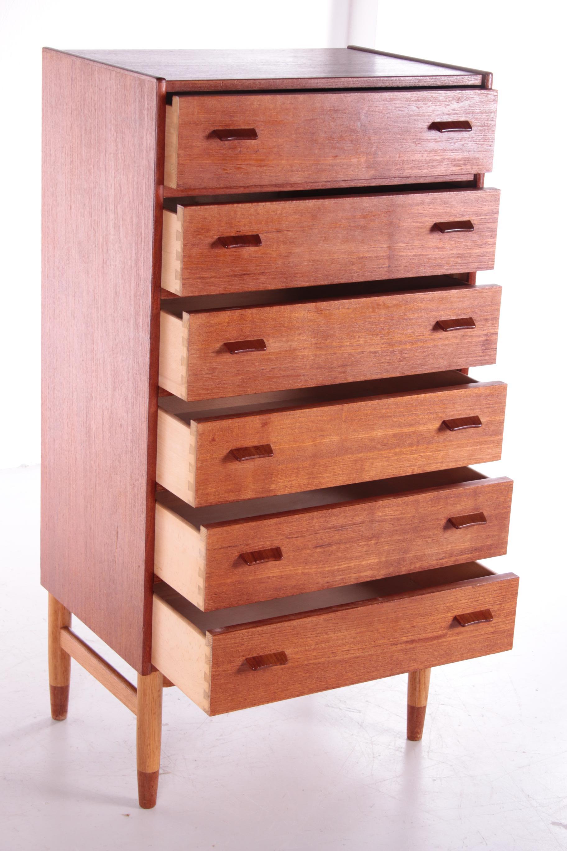 Teak Wooden Chest of Drawers from Poul Volther by Munch Mobler, 1960s In Excellent Condition In Oostrum-Venray, NL