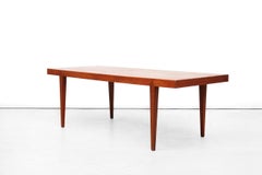Teak Wooden Danish Mid-Century Modern Coffee Table by Severin Hansen for Haslev