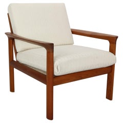 Teak& Wool Lounge Chair "Borneo" by Sven Ellekaer for Komfort, 1960s