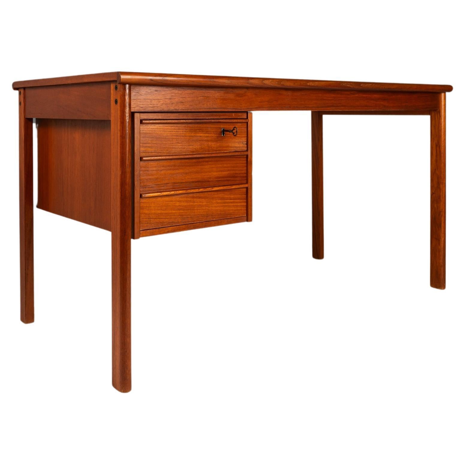 Teak Writer's Desk with Sliding Top by Peter Løvig Nielsen for Løvig Dansk, 1960