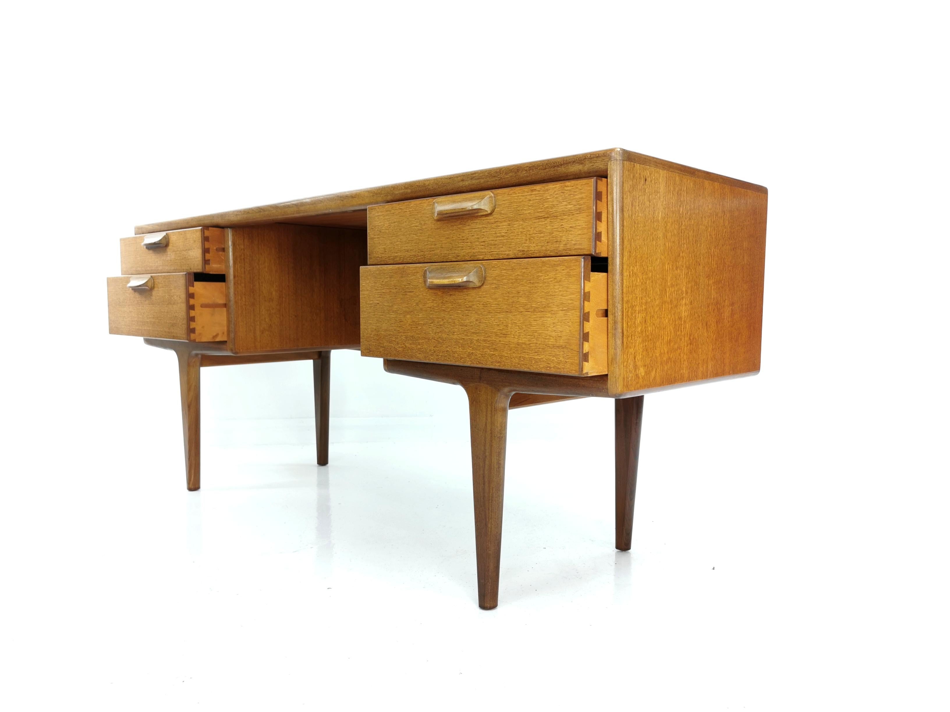 Mid-20th Century Teak Writing Desk Midcentury Vintage, 1960s-1970s