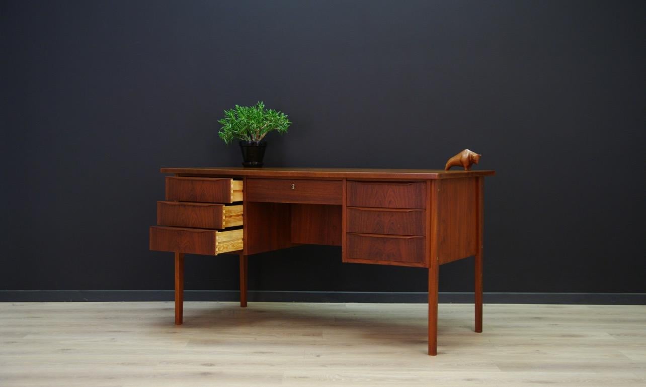 Teak Writing Desk Vintage Danish Design Retro 5
