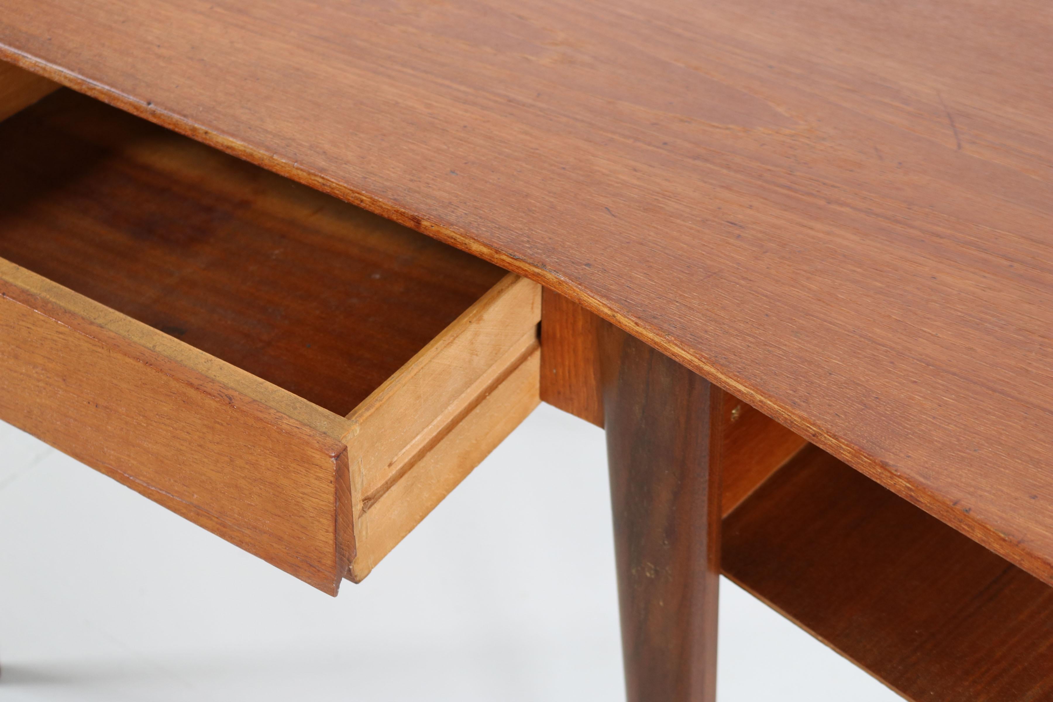 Teak Writing Desk with Drawer, Design by Silvio Cavatorta, Italy, 1960s 6