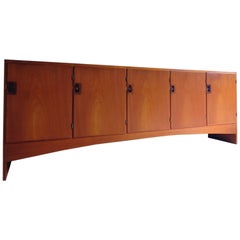 Teak X-Large Vintage Sideboard by a/S Randers Denmark Mid-Century Modern, 1960s