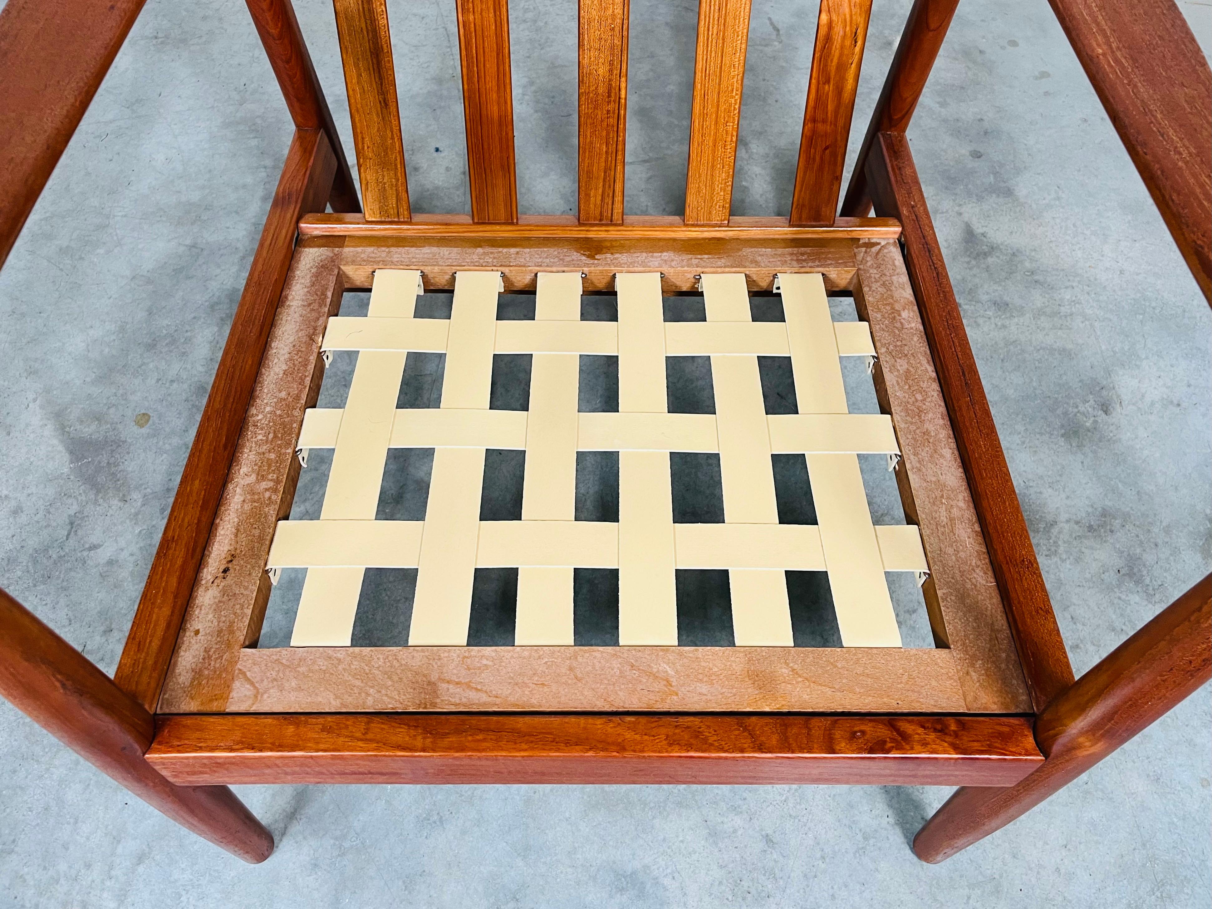 Teak Yellow Velvet Corduroy Lounge Chair By Folke Ohlsson For DUX -Sweden 1950s For Sale 3