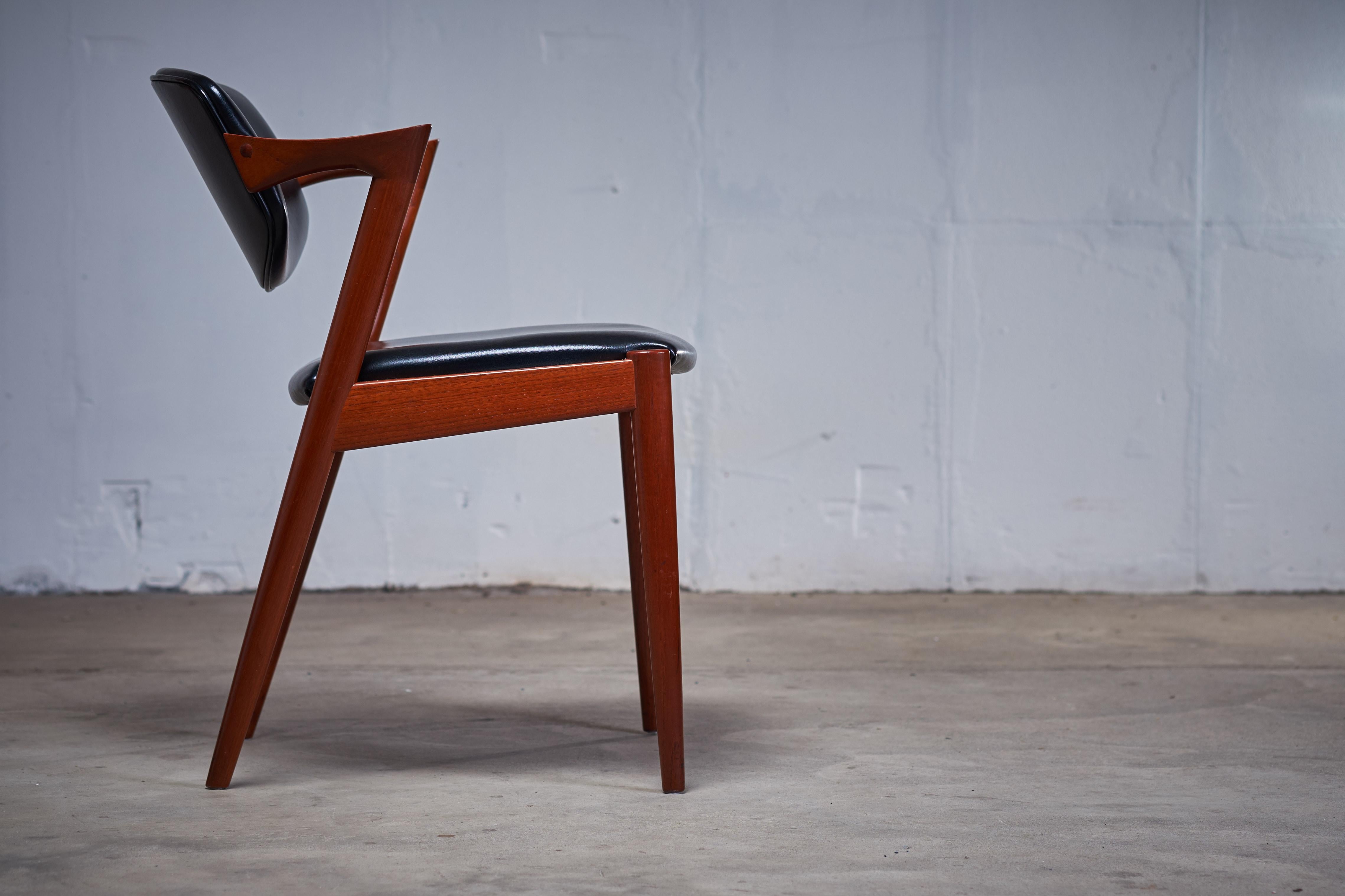 Mid-20th Century Teak Z Chairs by Kai Kristiansen, 1960s, Set of 6