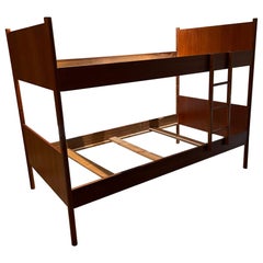 Retro Teakwood Bunk Bed Set Twin Bed by WESTNOFA Fabulous Modern Design 1960s Norway