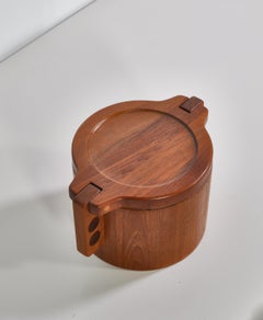 Seau à glace en teck de Birgit Krogh pour "Woodline":: Danemark:: années 1970