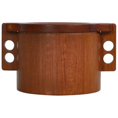 Teakwood Ice Bucket by Birgit Krogh for "Woodline", Denmark in the 1970s