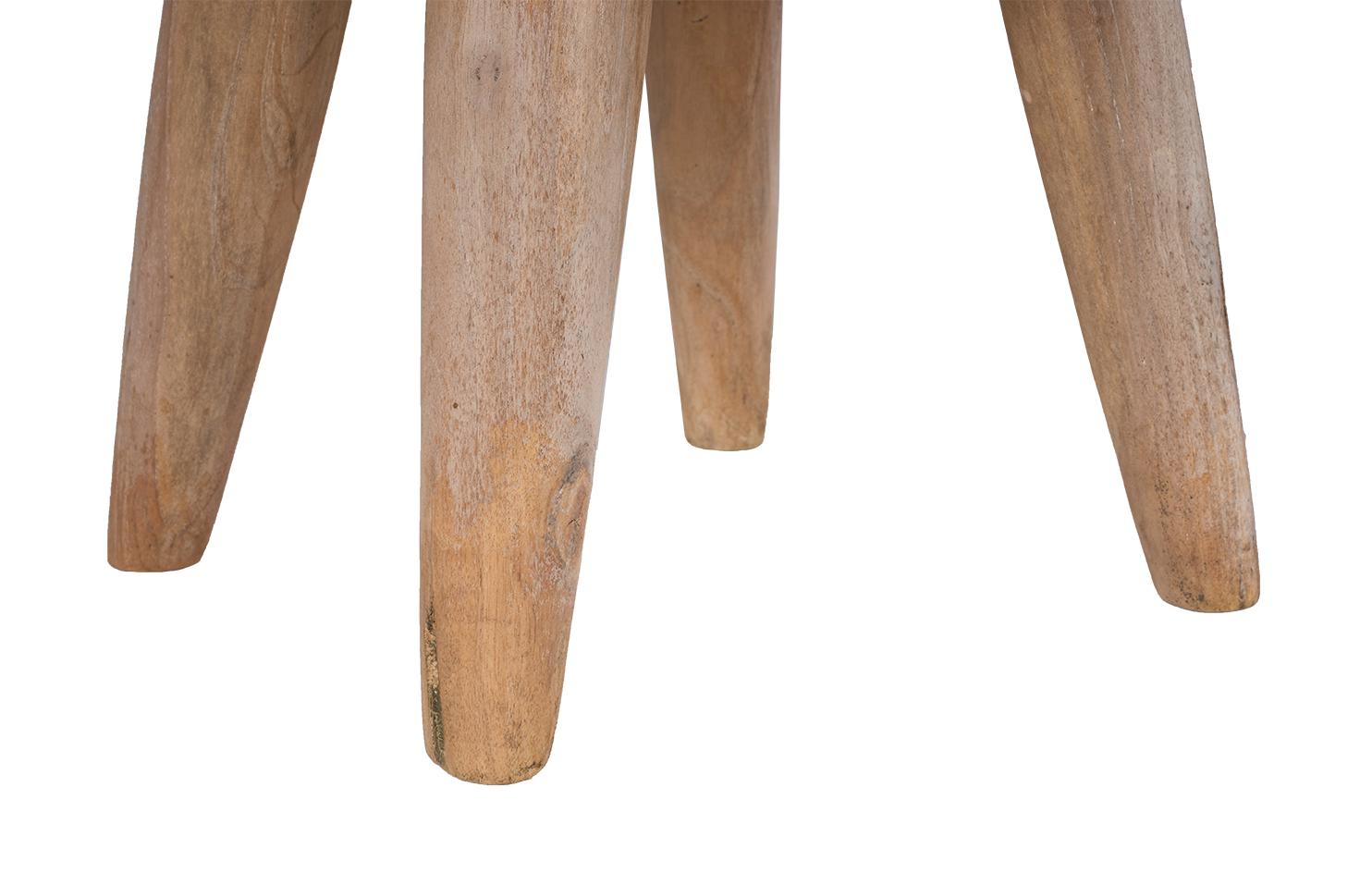Tabouret bas en teck Bon état - En vente à Dallas, TX