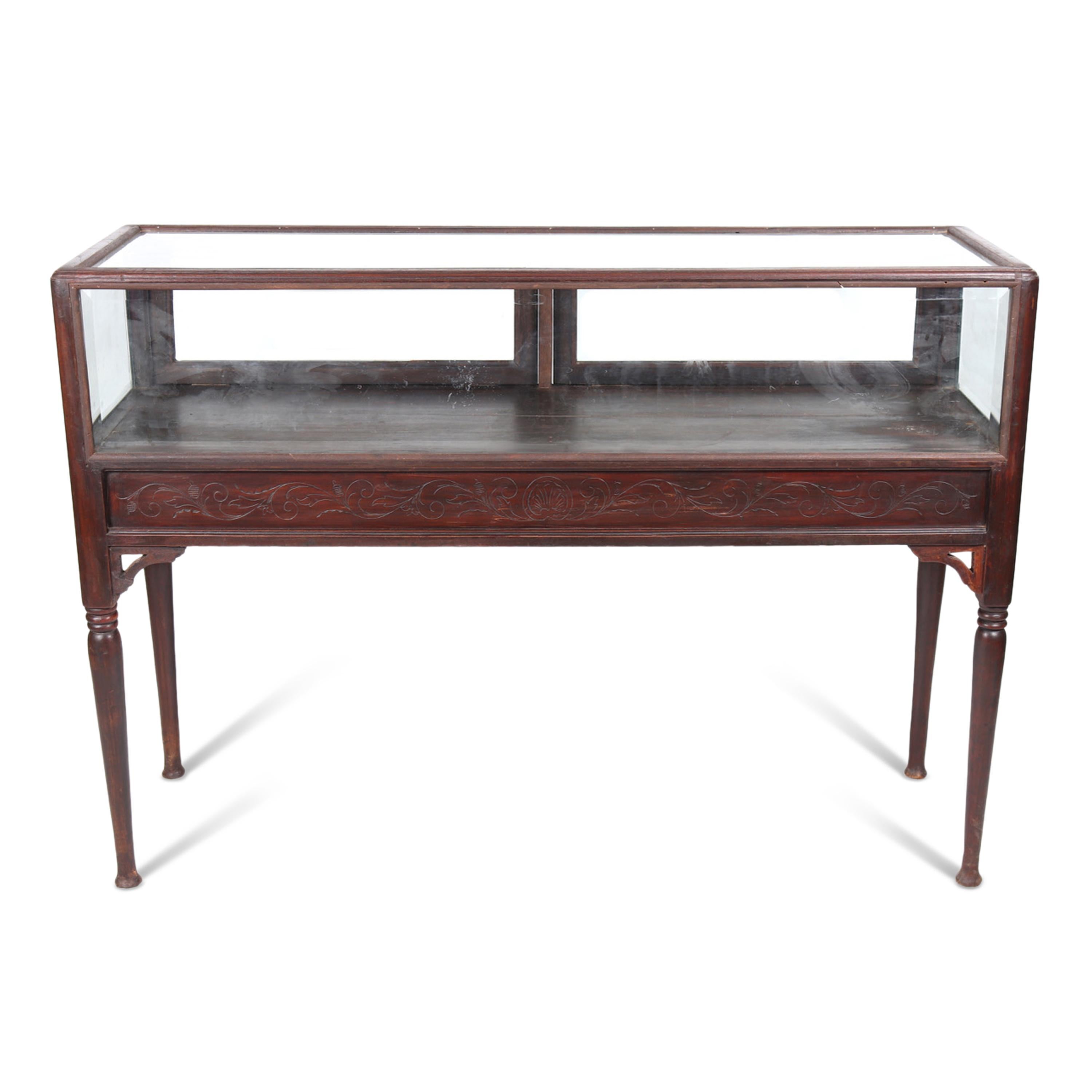 Teak Museum Vitrine Counter In Good Condition In West Hollywood, CA