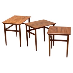 Teakwood Nesting table made in Denmark in the 1960s