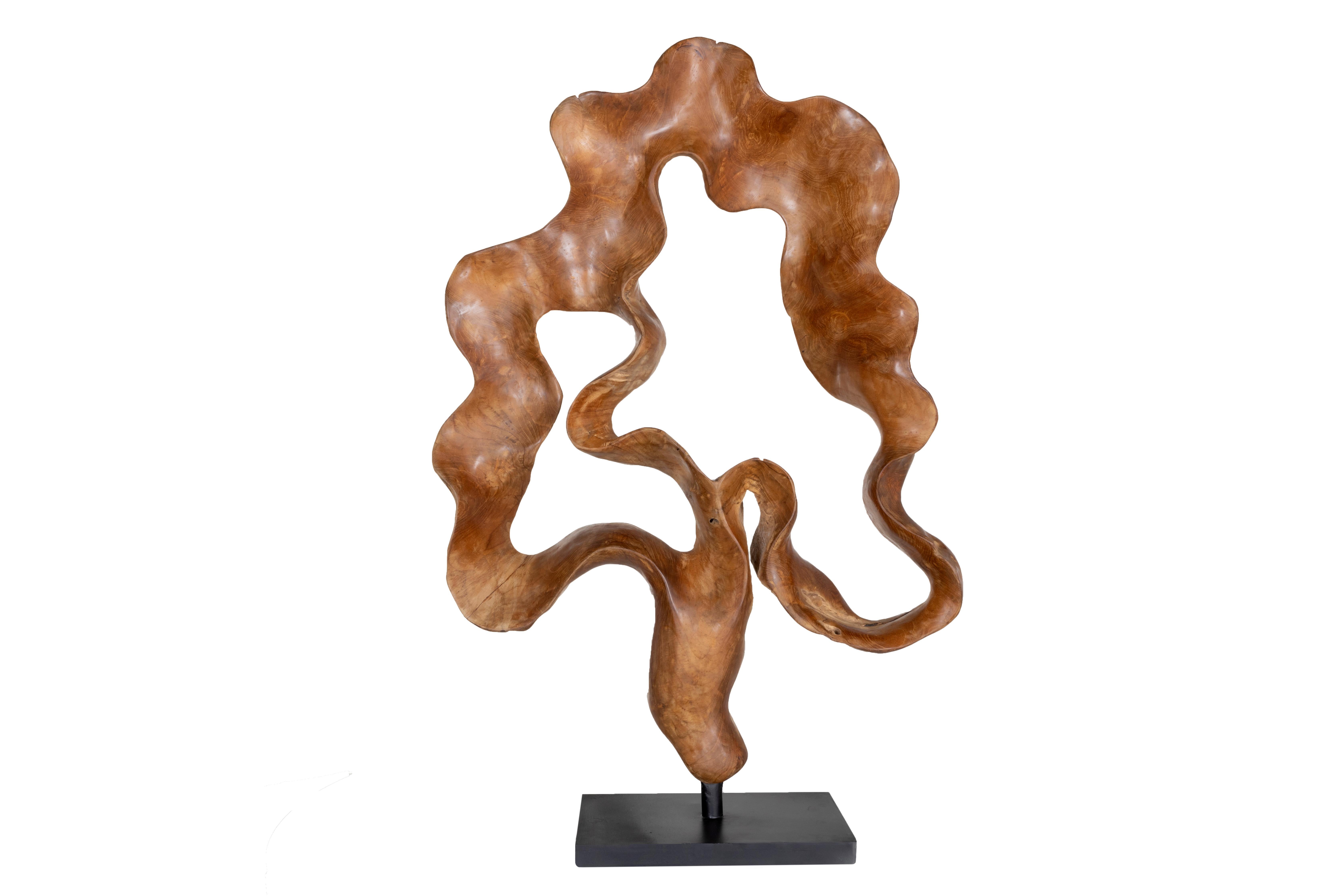 Teakwood Organic Sculptural Accessory For Sale 5