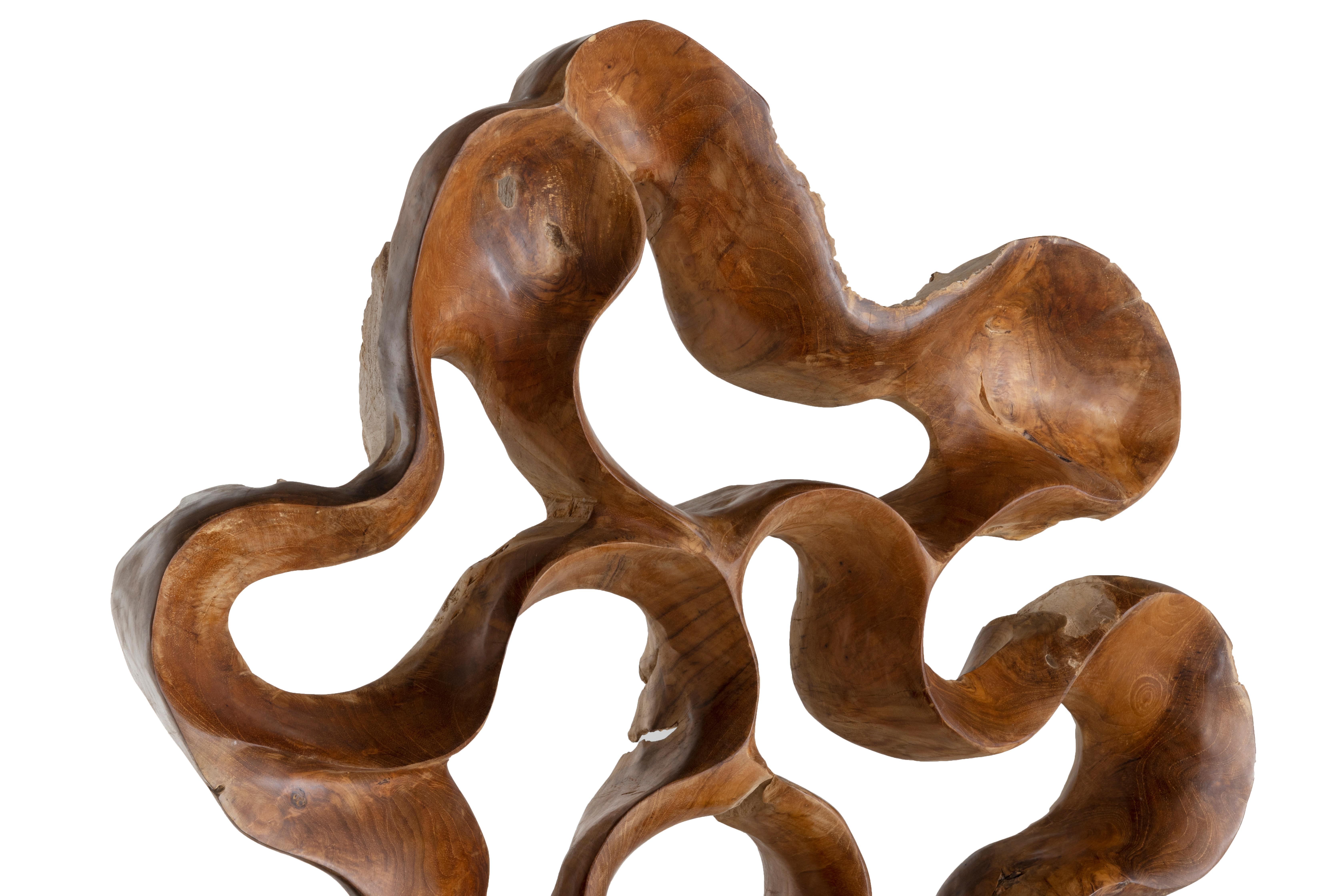 Teakwood Organic Sculptural Accessory For Sale 1