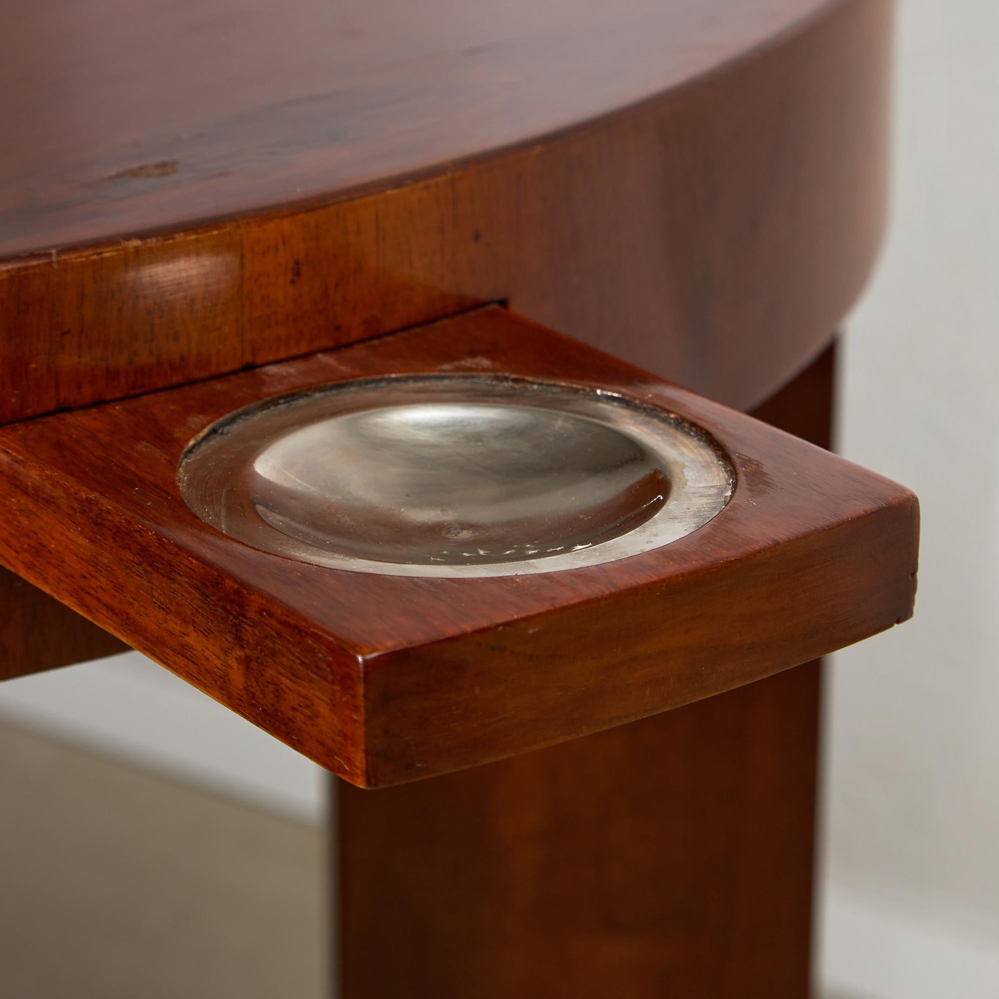 Table Art Déco à tirettes en bois de teck en vente 14