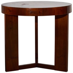 Tavolo Art Deco con linguette in legno di teak