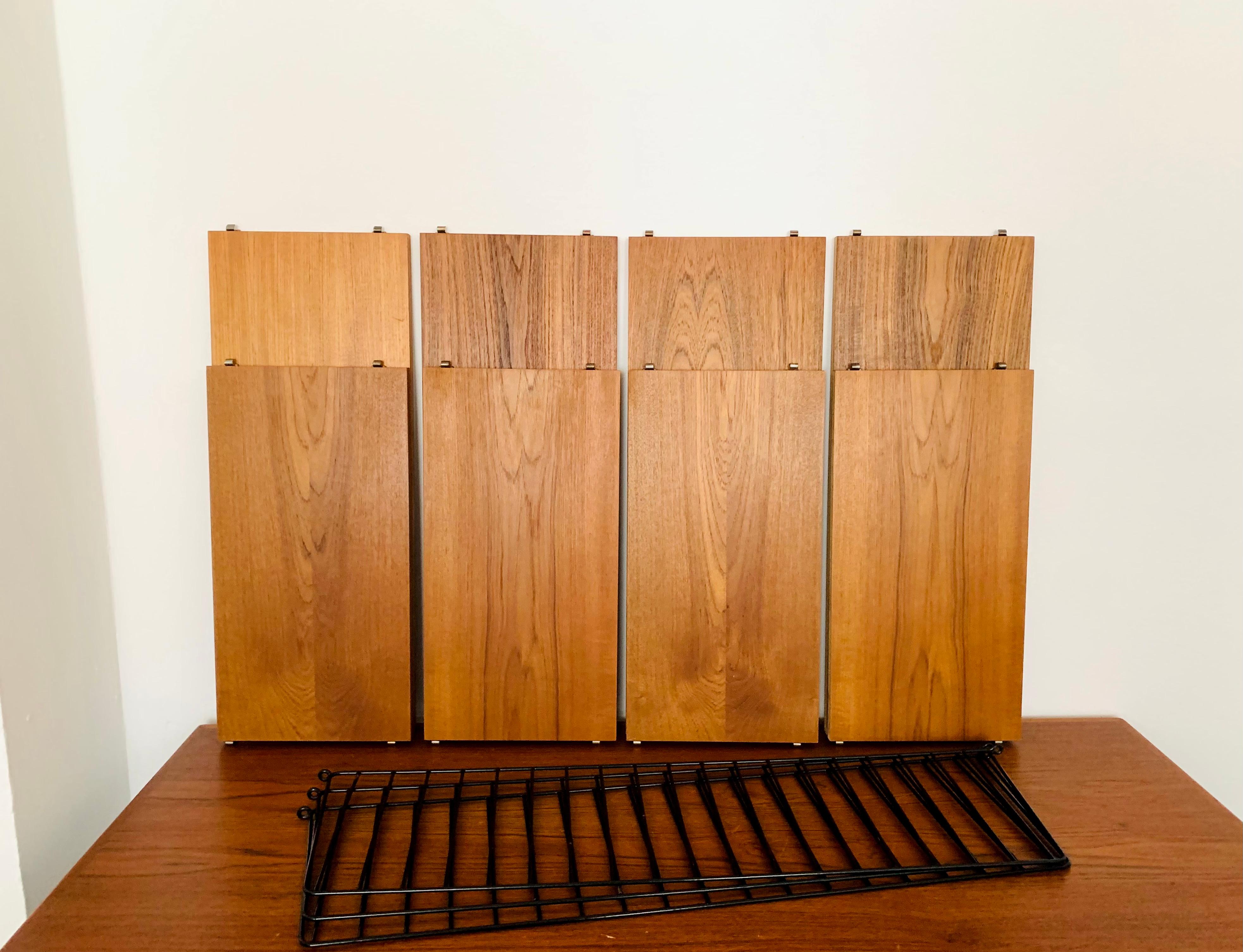 Teakwood Shelf by Kajsa & Nils ''Nisse'' Strinning for String Design 3