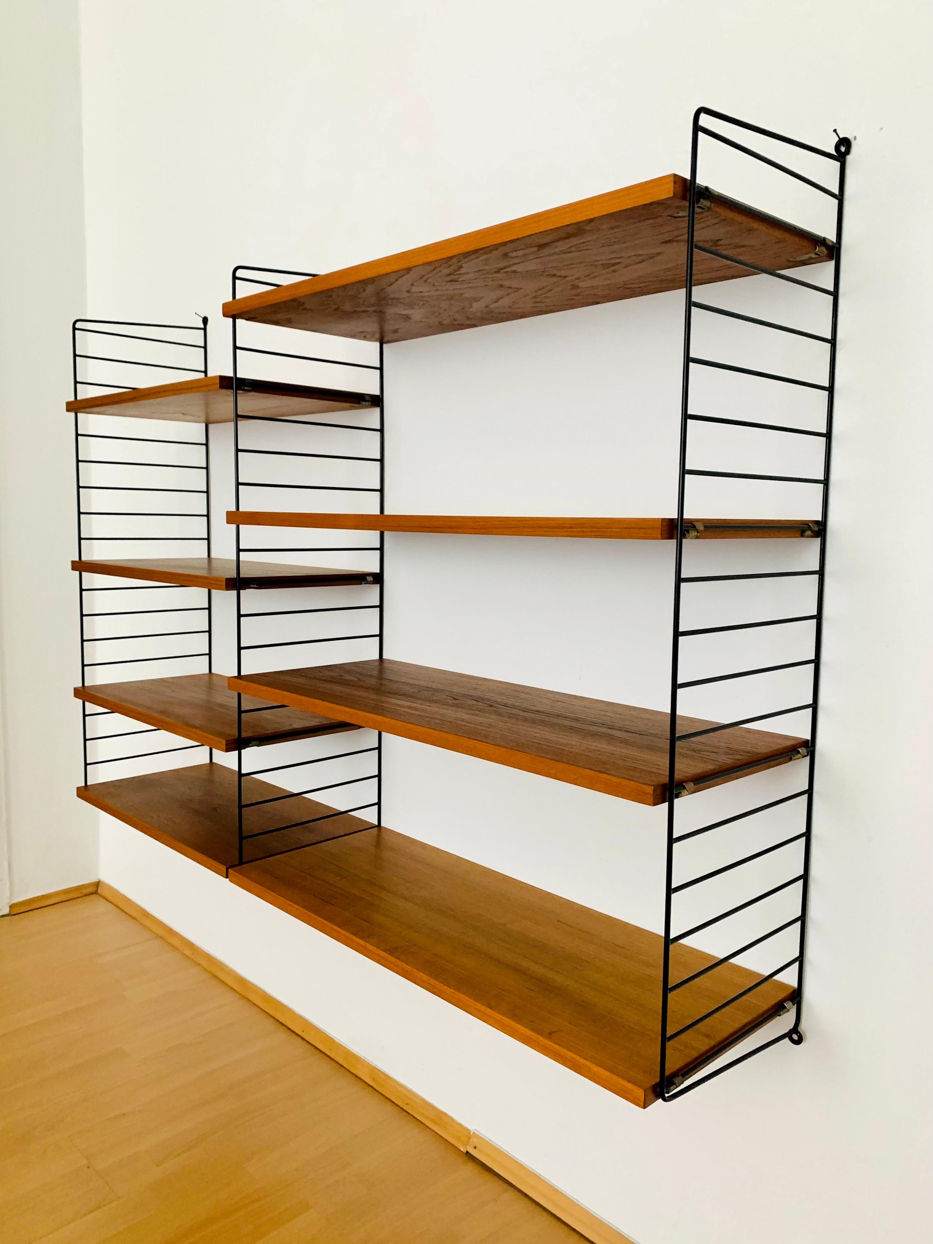 Mid-Century Modern Teakwood Shelf by Kajsa & Nils ''Nisse'' Strinning for String Design
